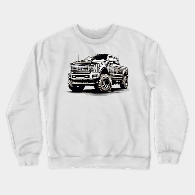 Ford F350 Crewneck Sweatshirt by Vehicles-Art